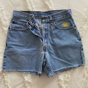 Vintage Levi’s denim shorts with embroidery
